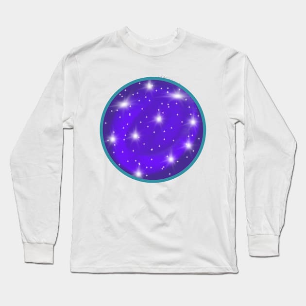 Purple Universe Bubble Long Sleeve T-Shirt by Medi0creArtz